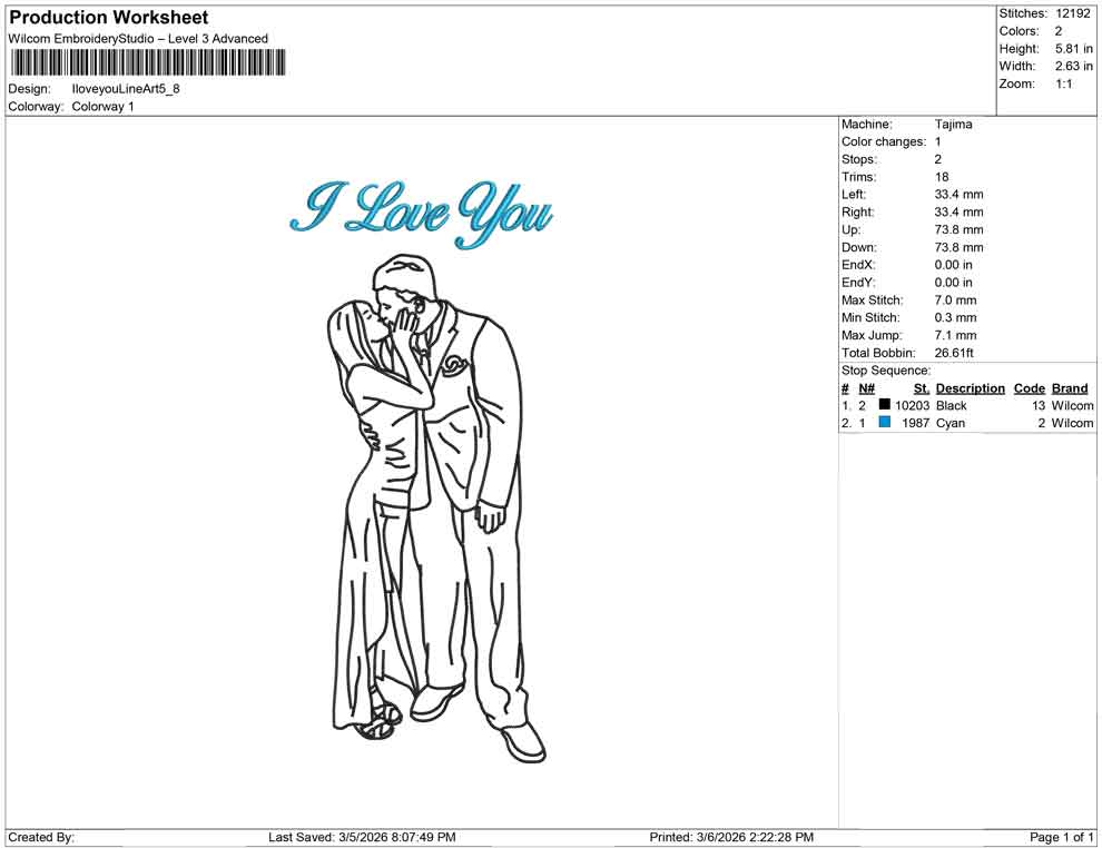 I love you Line Art