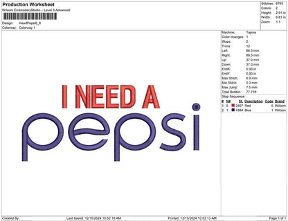 Ineed Pepsi