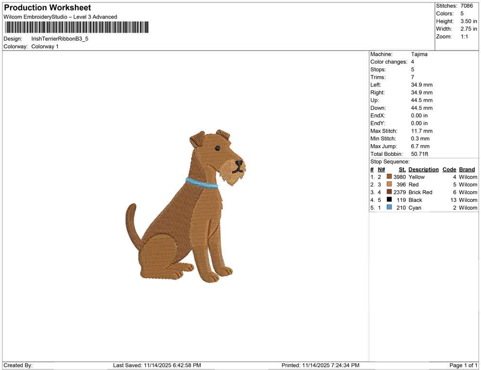 Irish Terrier Ribbon B