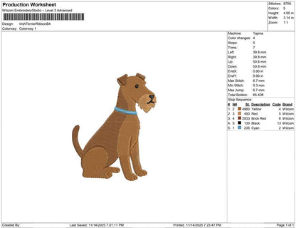Irish Terrier Ribbon B