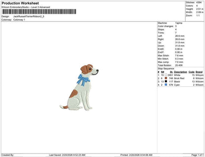 Jack Russell Terrier Ribbon