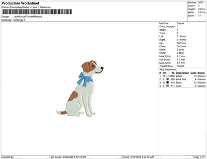 Jack Russell Terrier Ribbon