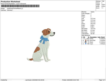 Jack Russell Terrier Ribbon
