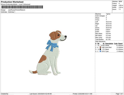 Jack Russell Terrier Ribbon