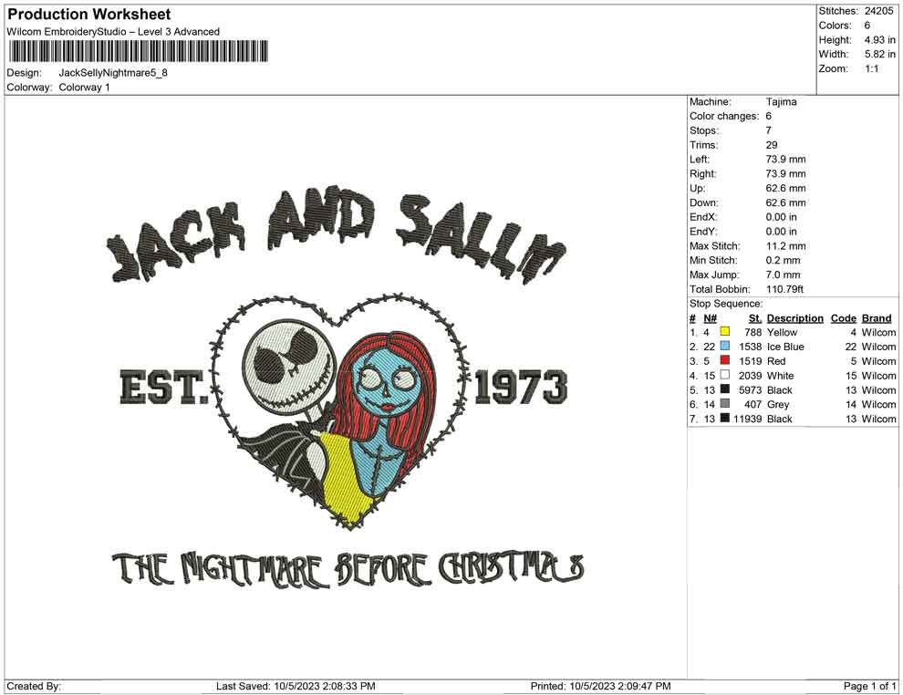 Jack and sally nightmare