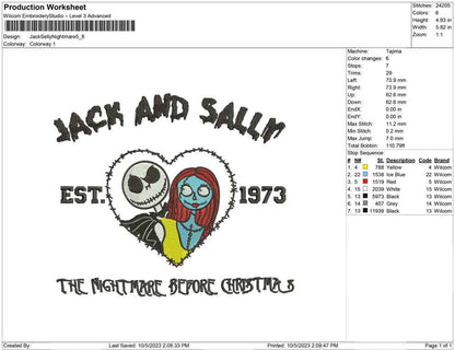 Jack and sally nightmare