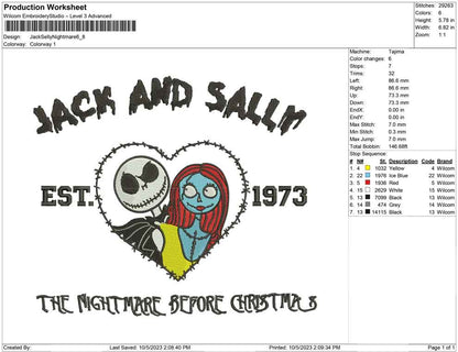 Jack and sally nightmare