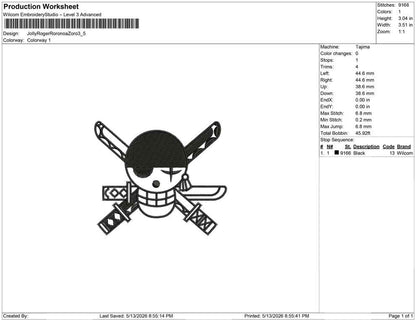 Jolly Roger Roronoa Zoro
