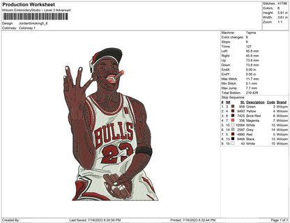 Jordan smoking