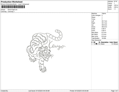 Kenzo Tiger Line