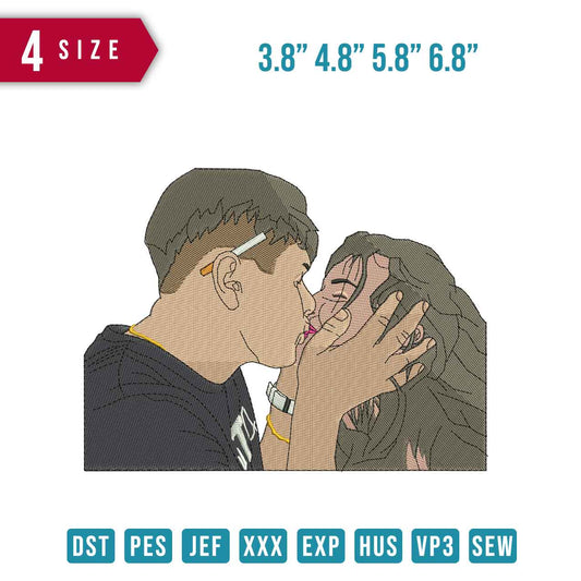 Kissing Couple Cigarette