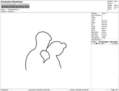 kissing Line Art