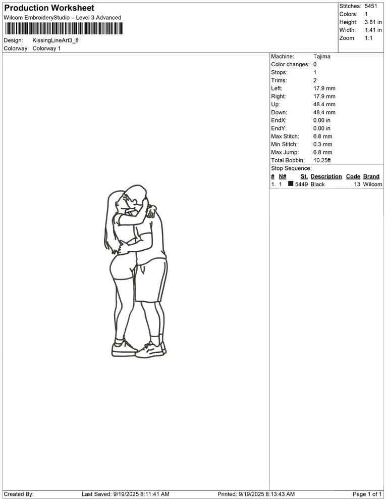 Kissing Line Art