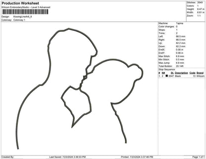 kissing Line Art