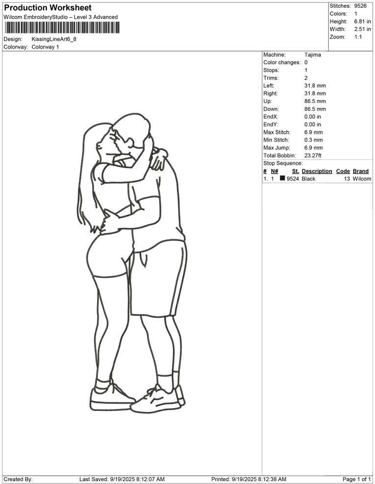 Kissing Line Art