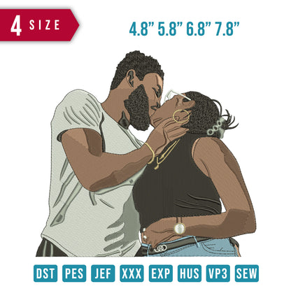 kissing people