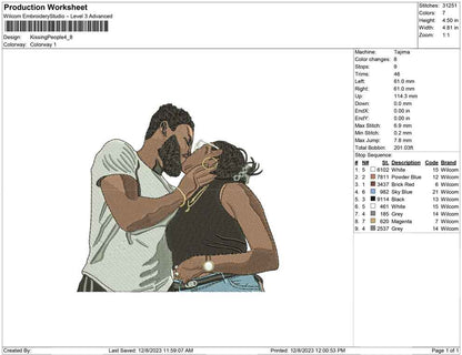 kissing people