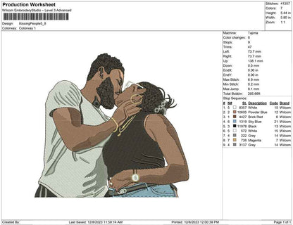kissing people