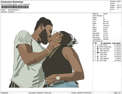 kissing people