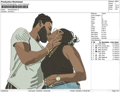 kissing people