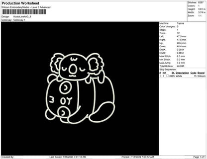 Koala Line Art