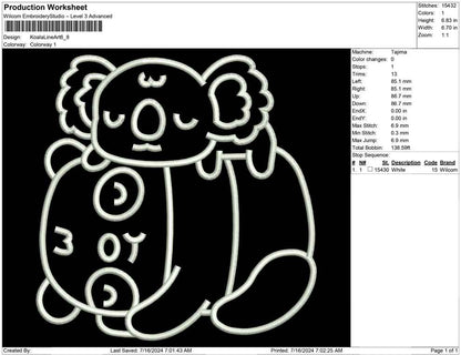 Koala Line Art
