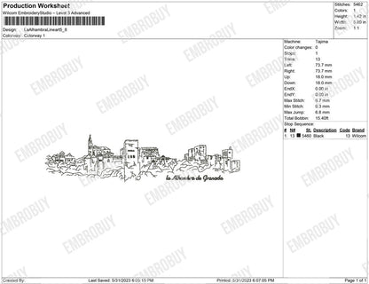 La Alhambra Line Art