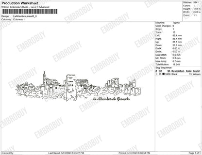 La Alhambra Line Art