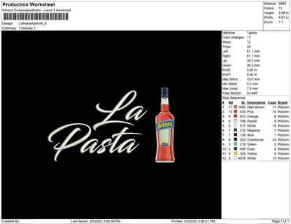 La Pasta Aperol