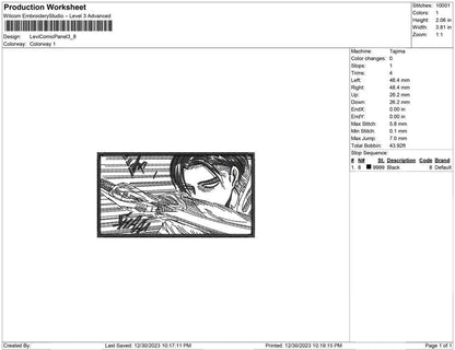 Levi Comic Panel