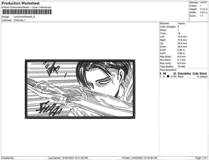 Levi Comic Panel