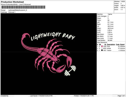 Light weight Baby Scorpion