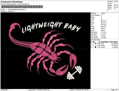 Light weight Baby Scorpion