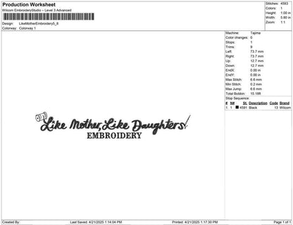 Like Mother Embroidery