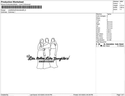 Like Mother Embroidery B