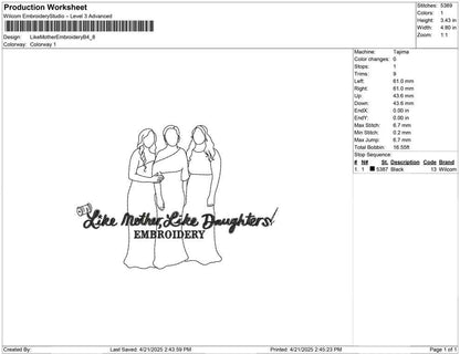 Like Mother Embroidery B