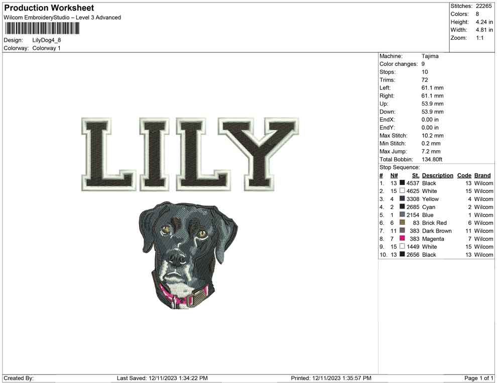 Lily dog
