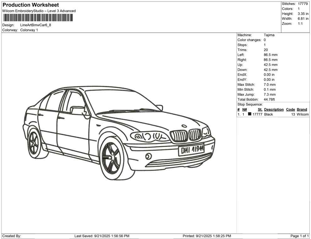 Line Art Bmw Car