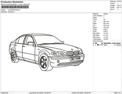 Line Art Bmw Car