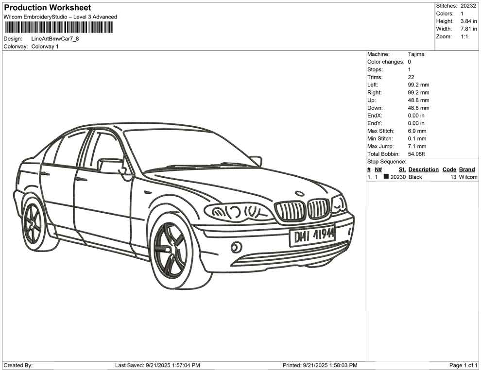 Line Art Bmw Car