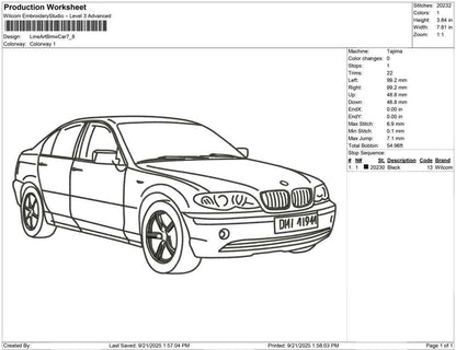 Line Art Bmw Car