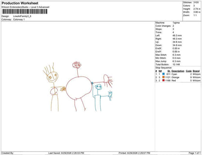 Line Art Family