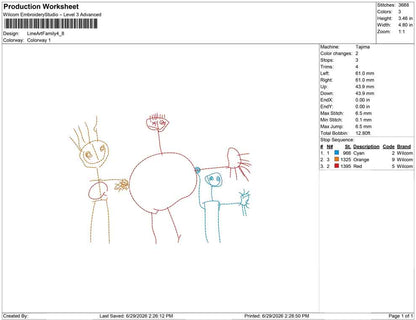 Line Art Family