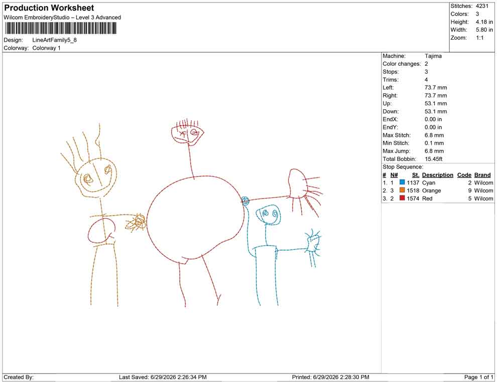 Line Art Family