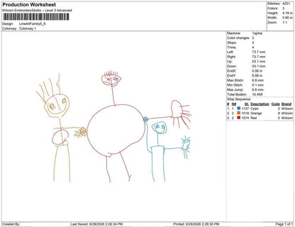 Line Art Family