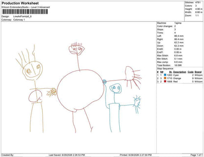 Line Art Family
