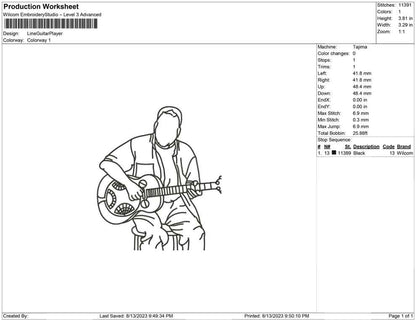 Line Guitar Player