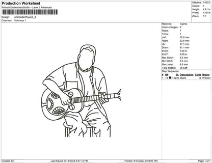 Line Guitar Player