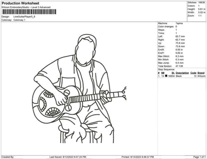 Line Guitar Player