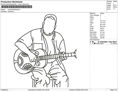 Line Guitar Player